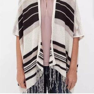 Billabong Fringe Poncho Sweater Cardigan